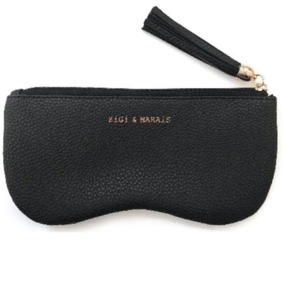 NIB Zigi & Marais Black Pouch with Rose Gold Strip - Picture 2 of 9